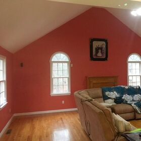 Fresh coat of red pain in living room