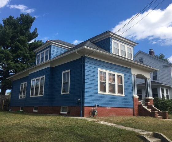 House with fresh coat of blue paint